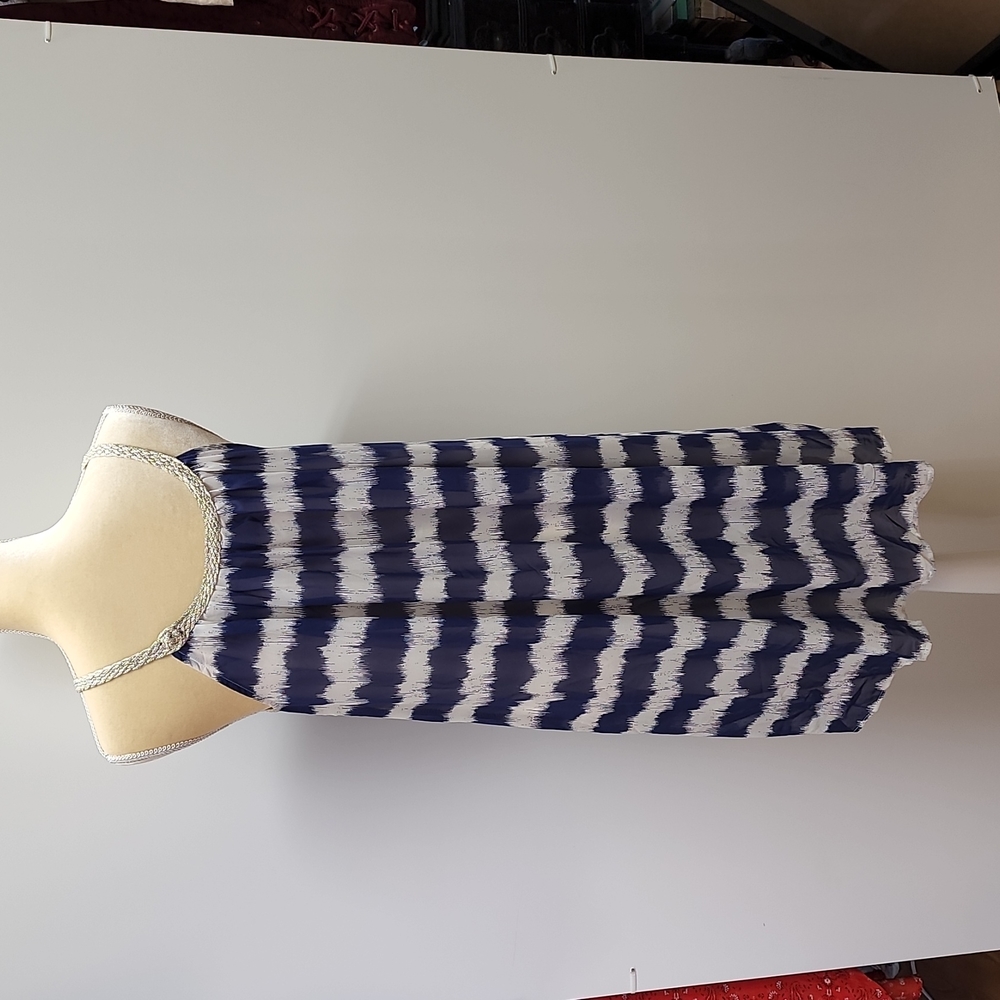 Size small Charming Charlie blue And white striped sleeveless dress.    C73 - Picture 4 of 9